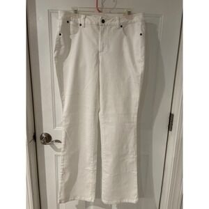 Talbots Vintage Heritage Bootcut Jeans‎ White Denim Classic Style Women's 12W